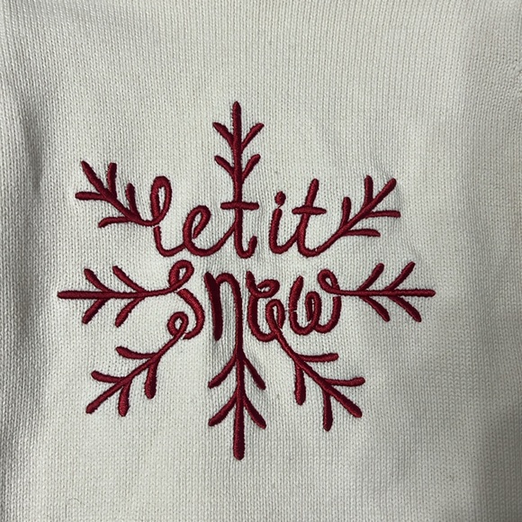 Ivory Embroidered Sweater Kids Size 4 - Picture 2 of 2